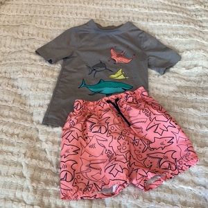 Boys two piece swim trunks